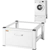 Image de VEVOR Socle universel pour machine à Laver 709 x 368 mm support pour lave-linge sécheuse, base multifonctionnelle robuste pour machine à laver avec tiroir et accessoires nombreux pour buanderie
