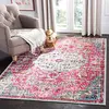 Image de Safavieh Tapis Boho pour Salon, Salle à Manger, Chambre à Coucher - Madison Collection, Tapis à Poil Court, Fuchsia et Sarcelle, 120 x 120 cm