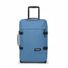 Image de Eastpak Tranverz S Valise Cabine 42L (51 x 32,5 x 24 cm), Bagage à Main à roulettes, léger et résistant, Double Compartiment, poignée télescopique & Serrure TSA - Aviator Blue