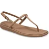 Image de Crocs Femme Miami Thong Flip Tongs, Milk Chocolate, 42/43 EU