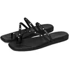 Image de Crocs Femme Miami Studded Toe Loop Sandal Sandales, Black, 38/39 EU