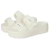 Image de Crocs Femme Brooklyn Buckle Low Wedge Sandales, Chalk, 36/37 EU