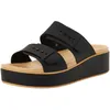 Image de Crocs Femme Brooklyn Buckle Matte Wrap Low Wedge Sandale cale, Noix de cajou Noire, 42 EU