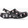 Image de Classic Clog Flower Print Noir/rose