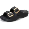 Image de Crocs,Femme,Saturday Metallic Buckle Sandal W,Noir,34-35