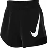Image de Nike Dri-fit One Swoosh Lockere Laufshorts mit Innenslip, Mittelhohem Bund (Ca. 8 Cm) für Damen Short de Course, Noir/Blanc, XS Femme
