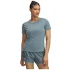 Image de Under Armour Launch Manches Courtes Femmes, T-Shirt Running léger avec détails réfléchissants, T-Shirt Femme pour la Course à Pied, Jasper Blue/Reflective, L, Jasper Blue/Reflective, SM