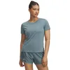 Image de Under Armour Launch Manches Courtes Femmes, T-Shirt Running léger avec détails réfléchissants, T-Shirt Femme pour la Course à Pied, Jasper Blue/Reflective, L, Jasper Blue/Reflective, XS
