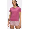 Image de Under Armour Launch Manches Courtes Femmes, T-Shirt Running léger avec détails réfléchissants, T-Shirt Femme pour la Course à Pied, Fuchsia Dusk/Reflective, L, Fuchsia Dusk/Reflective, SM