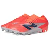 Image de New Balance Furon Team Fg V8 Chaussures de football unisexes pour adulte, Rouge énergétique/bleu marine/cyclone léger, 10.5 Women/9 Men