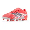 Image de New Balance Furon Team V8 Fg Chaussures de football pour enfant, Rouge énergétique/bleu marine/cyclone léger, 4 Wide Big Kid
