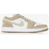 Image de Air Jordan 1 Low Blanc/kaki