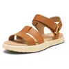 Image de Sorel Sandales plates Ona Ave avec sangle de cheville pour femme, thé glacé/gomme, pointure 44,5