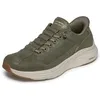 Image de Skechers Femme Contour Foam Natural Ease Slip-in ENTRAINEUSE, Olive Suede Textile Trim, 37 EU