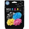 Image de HP 953 Noir, Cyan, Jaune et Magenta, 4 Cartouches Encre Originales
