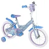 Image de Huffy Vélo Enfant Disney La Reine des Neiges 16", pour Enfants de 4 à 6 Ans, Double Frein à Pince, stabilisateurs Amovibles, siège réglable, Bleu