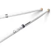 Image de ProMark Scott Johnson Lot de 2 baguettes de batterie avec olives en bois et hickory peintes en blanc