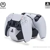 Image de PowerA - Double Station de Charge pour 2 Manettes Sans Fil DualSense, Double Chargeur pour Manettes de Jeu Sony Playstation 5 (Gris/Noir)
