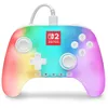 Image de Manette filaire PowerA Advantage pour Nintendo Switch 2 avec Lumectra - Blanc, Sous licence officielle, Éclairage RGB, Effet Hall, Boutons assignables, Bouton C, Manette Pro