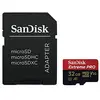 Image de Carte Mémoire microSDHC SanDisk Extreme PRO 32 Go + Adaptateur SD jusqu'à 100 Mo/s, Classe 10, U3, V30, A1