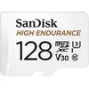 Image de SanDisk High Endurance Monitoring Carte microSDXC 128 GB Class 10, UHS-I, UHS-Class 3, v30 Video Speed Class avec adaptateur SD