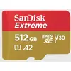 Image de SanDisk SanDisk Extreme - Flash-Speicherkarte (microSDXC-an-SD-Adapter inbegriffen) Carte microSDHC 512 GB Class 10 UHS-I résistance aux chocs, étanche