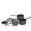 Image de Ninja Foodi ZEROSTICK Ensemble de 3 Casseroles, Antiadhésif Durable, 3 Casseroles en Alu Anodisé avec Couvercles en Verre, Va au Four et au Lave-Vaisselle, Induction, Gris C33000EU