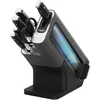 Image de Bloc-couteaux Ninja Foodi StaySharp avec Affûteur, Ensemble de Couteaux 6 Pièces Aiguisés: Couteau de chef, à pain, à trancher, universel, à éplucher et ciseaux, en Acier Inoxydable, K32006EU
