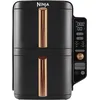 Image de NINJA Double Stack XL Air Fryer 2 Compartiments Verticale, Compact, 4 Niveaux de Cuisson, Capacité de 9,5L, Air Fryer 6-en 1, Pièces Antiadhésives Amovibles Lavables Au Lave-Vaisselle, Noir/Cuivre