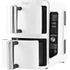 Image de NINJA Double Stack XL Air Fryer, Friteuse sans huile Verticale Double Tiroir 4 Niveaux de Cuisson, 2 Tiroirs, 2 Grilles, Capacité de 9,5 L, 6 Fonctions, 8 Portions, Pinces, Blanc SL400EUWH