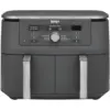 Image de Friteuse sans huile numérique Ninja Dual Zone, 2 tiroirs, 6-en-1, Friteuse à air chaud, 9,5 L, Cuisson à l'air chaud, Max Crisp, Rôtir, Cuire, Réchauffer, Paniers compatibles lave-vaisselle, Gris métallique, DZ400EU