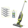 Image de Shark VacMop Balai aspirateur Laveur pulvérisateur sans Fil 2-en-1, 4X tampons jetables, Nettoyant Multi-Surface pour sols de 355 ML, Moins de 2 kg, Nettoyage sans Entretien, Gris Charbon, VM200EU