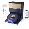 Image de Shark PowerDetect Luxe UV Reveal, Robot aspirateur 2-en-1, Filtre HEPA Anti-allergène, Base Auto-vidante, Tampon Auto-nettoyant et séchant, Stain Detect, Dirt Detect, Bleu Marine, RV3025XEEUBL