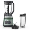 Image de Ninja Blender 2-en-1, 3 programmes; Mixage maxi et Broyage, 4 réglages manuels ; carafe 2,1 L, bol 700 ml ; blender 1 200 W ; pièces lavables au lave-vaisselle ; Auto-IQ ; Vert Olive BN750EUGN1BRN