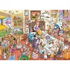 Image de Cobble Hill Puzzle de 1000 pièces   DoodleTown : Thanksgiving Togetherness   Exemple d'affiche incluse