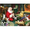 Image de Cobble Hill Puzzle de 275 pièces facile à manipuler   Le temps de jeu du Père Noël   Exemple d'affiche inclus