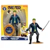 Image de Figurine Zoro One Piece (15,24 cm) avec 5 Accessoires, Contient des Sabres interchangeables, Un Fourreau pour Les Sabres, Un Visage Interchangeable et Un Support en Forme de pièce de Berry
