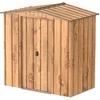 Image de Duramax TOP Shed 6 x 4 (2.17 m²) Abri de jardin en métal, fabriqué en acier galvanisé, structure de toit renforcée, abri de jardin en métal sans entretien et résistant aux intempéries, Grain de bois