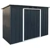 Image de Duramax ECO 8 x 4 (2.85 m²) abri de jardin en métal à toit pentu, Abri de jardin en métal galvanisé à chaud, Abri de stockage d'outils, structure de toit renforcée, anthracite