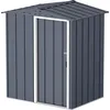 Image de Duramax ECO 5 x 4 (1.56 m²) abri de jardin en métal galvanisé à chaud, Pour stockage d'outils, structure de toit renforcée, sans entretien, anthracite