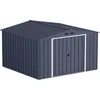 Image de Duramax ECO 10 x 10 (9.16 m²) Abri de Jardin en Métal Galvanisé à Chaud, Abri de Stockage d'Outils, Structure de Toit Renforcée, Abri en Métal Sans Entretien, Anthracite