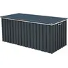 Image de Duramax DH 1.7 (770 L) Coffre de Rangement de jardin en métal avec vérin à gaz hydraulique, coffre de terrasse et rangement de meubles de jardin, Boîte de rangement coussins, anthracite