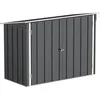 Image de Duramax Abri à vélos pour 2 vélos avec portes doubles verrouillables entièrement larges, abri de stockage en métal, abri de jardin pour vélos, stockage de vélos, 203 x 101 x 146 cm, anthracite