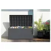 Image de Coffre de rangement jardin - Résine - Gris - 416L