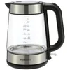 Image de Amazon Basics Bouilloire électrique en verre, 1.7 l, 2200W, Noir, Argenté