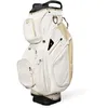 Image de Sunday Golf Bag Big Rig Grand Sac de Golf ultraléger à 14 Compartiments avec Housse de Pluie et Base Stable   Idéal pour Les Chariots ou Les poussettes, Sacs de Golf pour Homme et Femme   Amande