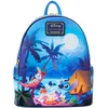 Image de Loungefly Disney Stitch Camping Cuties Glow Mini sac à dos | Lilo & Stitch Sacs et sacs à dos, Bleu, orange, rose, défaut