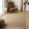 Image de SAFAVIEH Tapis en Fibres Naturelles Salon, Salle à Manger, Chambre à Coucher - Natural Fiber Collection, Tapis à Poil Court, Naturel et Ivoire, 122 X 183 cm