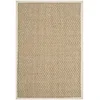 Image de SAFAVIEH Tapis en Fibres Naturelles Salon, Salle à Manger, Chambre à Coucher - Natural Fiber Collection, Tapis à Poil Court, Naturel et Ivoire, 91 X 152 cm