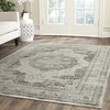 Image de SAFAVIEH Tapis Traditionnel Pour Salon, Salle à manger, Chambre à coucher - Vintage Collection, Tapis à poil court, Gris et Multi, 160 X 229 cm
